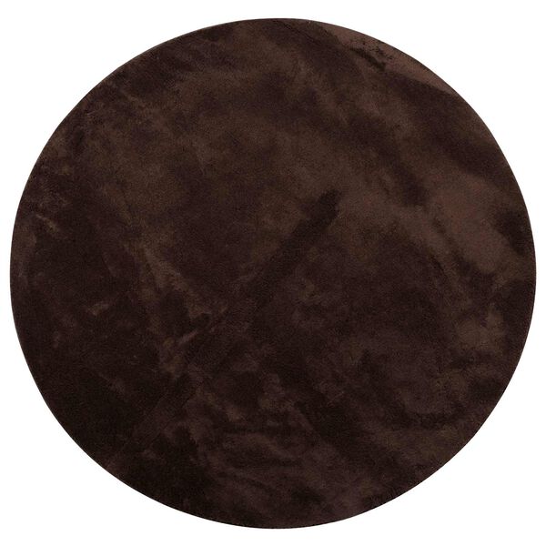vidaXL Area Rugs Round HUARTE Brown &Oslash; 200 CM Polyester