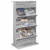 vidaXL Magazine Rack Grey Sonoma 70 x 41 x 126 cm Engineered Wood