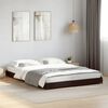 vidaXL Bed Frame without Mattress Black 150x200 cm King Size