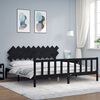 vidaXL Bed Frame without Mattress Black 200x200 cm Solid Wood Pine