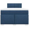 vidaXL Box Spring Bed with Mattress Blue 120x200 cm Fabric