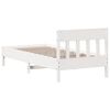 vidaXL Bed Frame without Mattress White 100x200 cm Solid Wood Pine