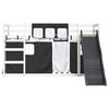 vidaXL Bunk Bed without Mattress with Slide White and Black 90x200 cm