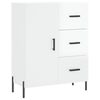 vidaXL Sideboard High Gloss White 69,5x34x90 cm Engineered Wood