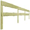 vidaXL 2-Rail Garden Fence Impregnated Pinewood 510x60 cm