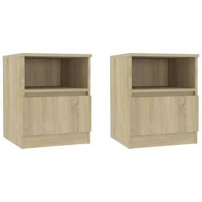 vidaXL Bed Cabinets 2 pcs Sonoma Oak 40x40x50 cm Engineered Wood