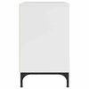 vidaXL Bedside Table with Drawer High gloss white 63.5 x 36 x 61 cm