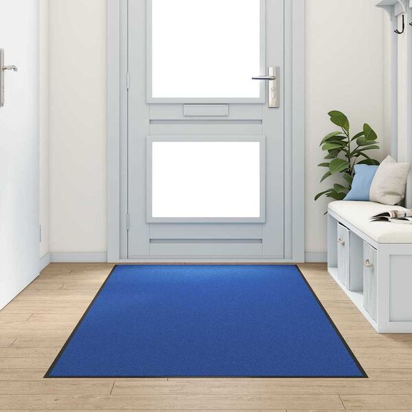 vidaXL Doormat Other Blue and Black 120 x 250 cm Polyamide and PVC