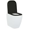 vidaXL Toilet Seat Black 47.5 x 35 x 3.6 cm Duroplast