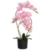 vidaXL Artificial Orchid Plant with Pot Pink 45 x 15 x 65 cm