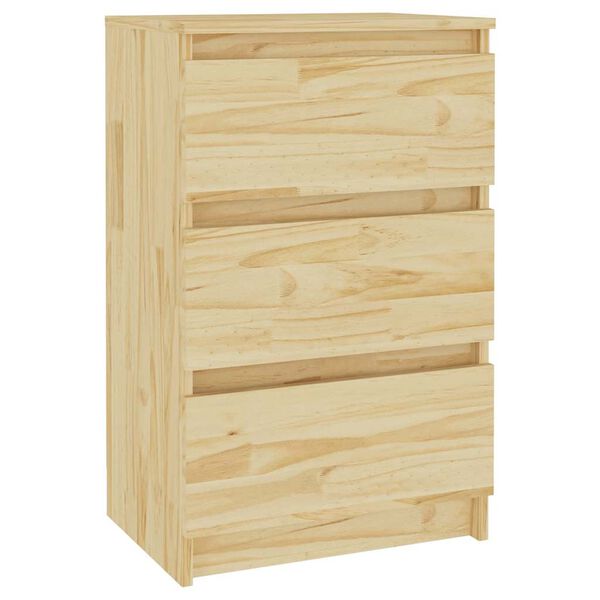 vidaXL Bedside Cabinet 40x29.5x64 cm Solid Pine Wood