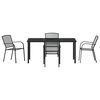 vidaXL Garden Dining Set 5 pcs Anthracite Powder-Coated Steel