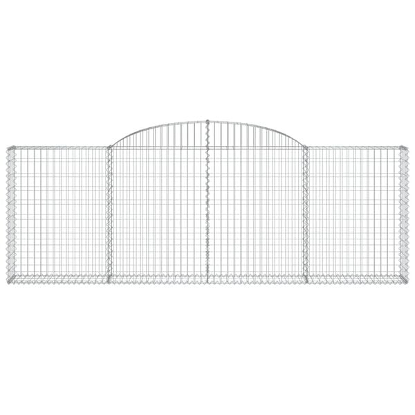 vidaXL Arched Gabion Baskets 11 pcs 300x30x100/120 cm Galvanised Iron