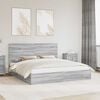 vidaXL Storage Bed Grey Sonoma 180 x 200 cm Engineered Wood