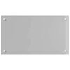 vidaXL Kitchen Backsplash 2 pcs Light Grey 70 x 40 cm Tempered Glass