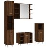 vidaXL 4 Piece Bathroom Cabinet Set Brown Oak Engineered Wood
