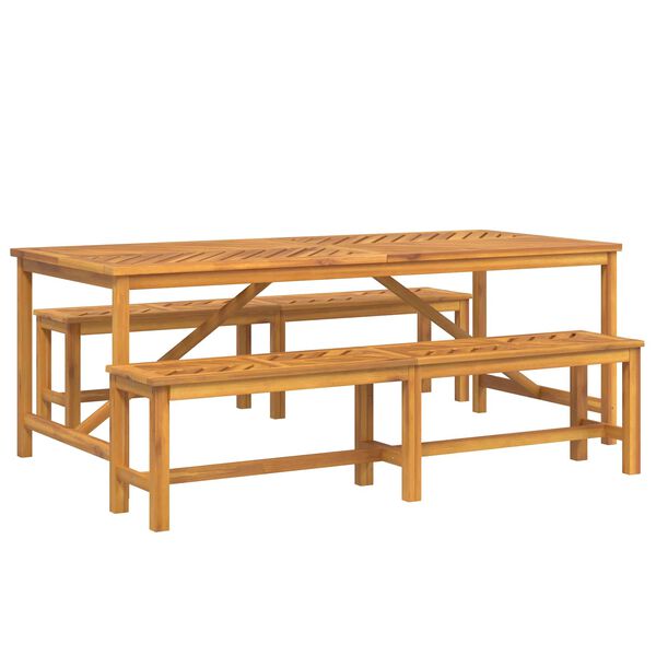 vidaXL Garden Dining Set 3 pcs Brown Solid Acacia Wood