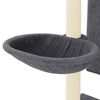 vidaXL Cat Tree with Sisal Scratching Posts Dark Grey 130.5 cm