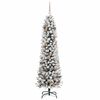 vidaXL Artificial Christmas Tree with 300 LEDs with Stand White 210 cm