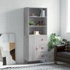 vidaXL Highboard Grey Sonoma 69.5x34x180 cm Engineered Wood