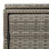 vidaXL Garden Storage Cabinet Grey 110x55x60.5 cm Poly Rattan