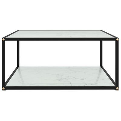 vidaXL Coffee Table White 80x80x35 cm Tempered Glass