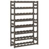 vidaXL Wine Rack for 56 Bottles Grey Solid Wood Pine