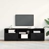 vidaXL TV Cabinet Black Oak 150 x 33.5 x 45 cm Engineered Wood
