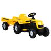 vidaXL Pedal Tractor for Kids with Trailer Yellow