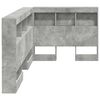 vidaXL Storage Headboard Concrete Grey 90 cm Engineered Wood