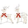 vidaXL Christmas Reindeer 2 pcs 90 LEDs Warm White