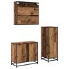 vidaXL Bathroom Furniture Set with Door 3 pcs Old Wood Engineered Wood