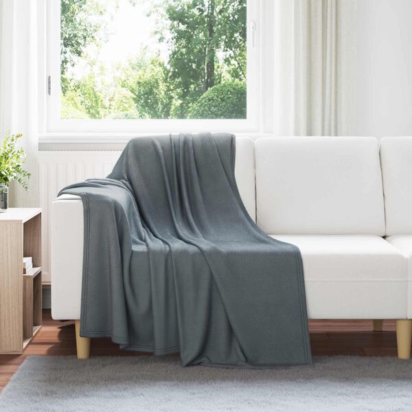 vidaXL Throw Blankets 6 pcs Dark Grey 170 x 130 cm Fleece