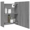 vidaXL Bathroom Mirror Cabinet Grey Sonoma 62.5x20.5x64 cm Engineered Wood