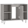 vidaXL Bathroom Cabinet Grey Sonoma 80x33x60 cm Engineered Wood