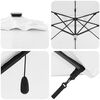 vidaXL Cantilever Roma Parasol Beige and Black 352 x 251 x 265 cm