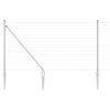 vidaXL Fence with Post Silver 1.2 x 10 m Steel