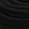 vidaXL Work Rope Black 20 mm 50 m Polyester