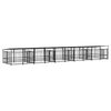 vidaXL Outdoor Dog Kennel with Roof Steel 18,77 m&sup2;