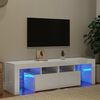 vidaXL TV Cabinet with LED Lights High Gloss White 140x36.5x40 cm