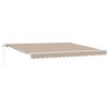 vidaXL Awning Manual Beige 400 x 350 cm Polyester and Metal