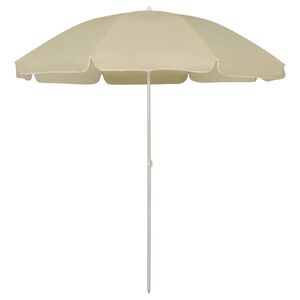 vidaXL Beach Parasol Sand Yellow 240 cm
