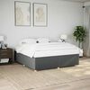 vidaXL Bed Frame without Mattress Dark Grey Super King Fabric