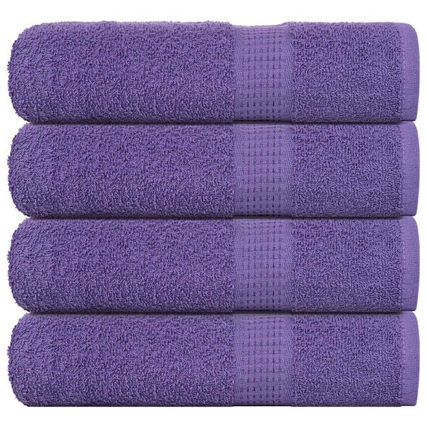 vidaXL Hand Towels "FROGN" 4 pcs Purple 50x100 cm 360 gsm