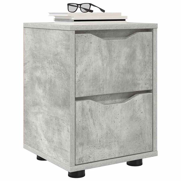 vidaXL Bedside Table Concrete Grey 30.5 x 30 x 43 cm Engineered Wood