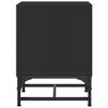 vidaXL Bedside Cabinets with Glass Doors 2 pcs Black 35x37x50 cm