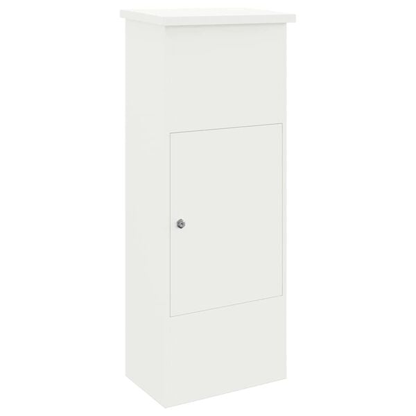vidaXL Parcel Drop Box White 44.5 x 29 x 110.5 cm Steel
