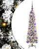 vidaXL Artificial Christmas Tree with 150 LEDs with Stand White 120 cm