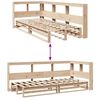 vidaXL Bookcase Bed without Mattress 100x200cm Solid Wood Pine