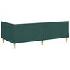 vidaXL Corner Bed Frame Dark Green 90 cm x 200 cm Velvet